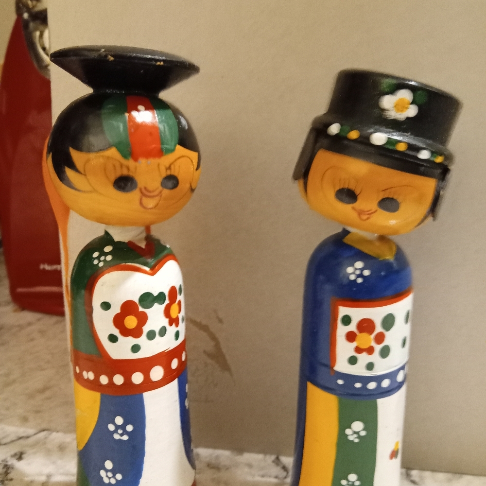 Darling Vintage Korean Nodder Dolls